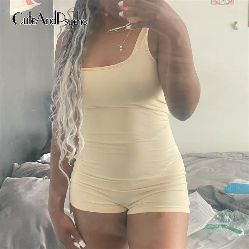 Женский комбинезон без рукавов с квадратным вырезом