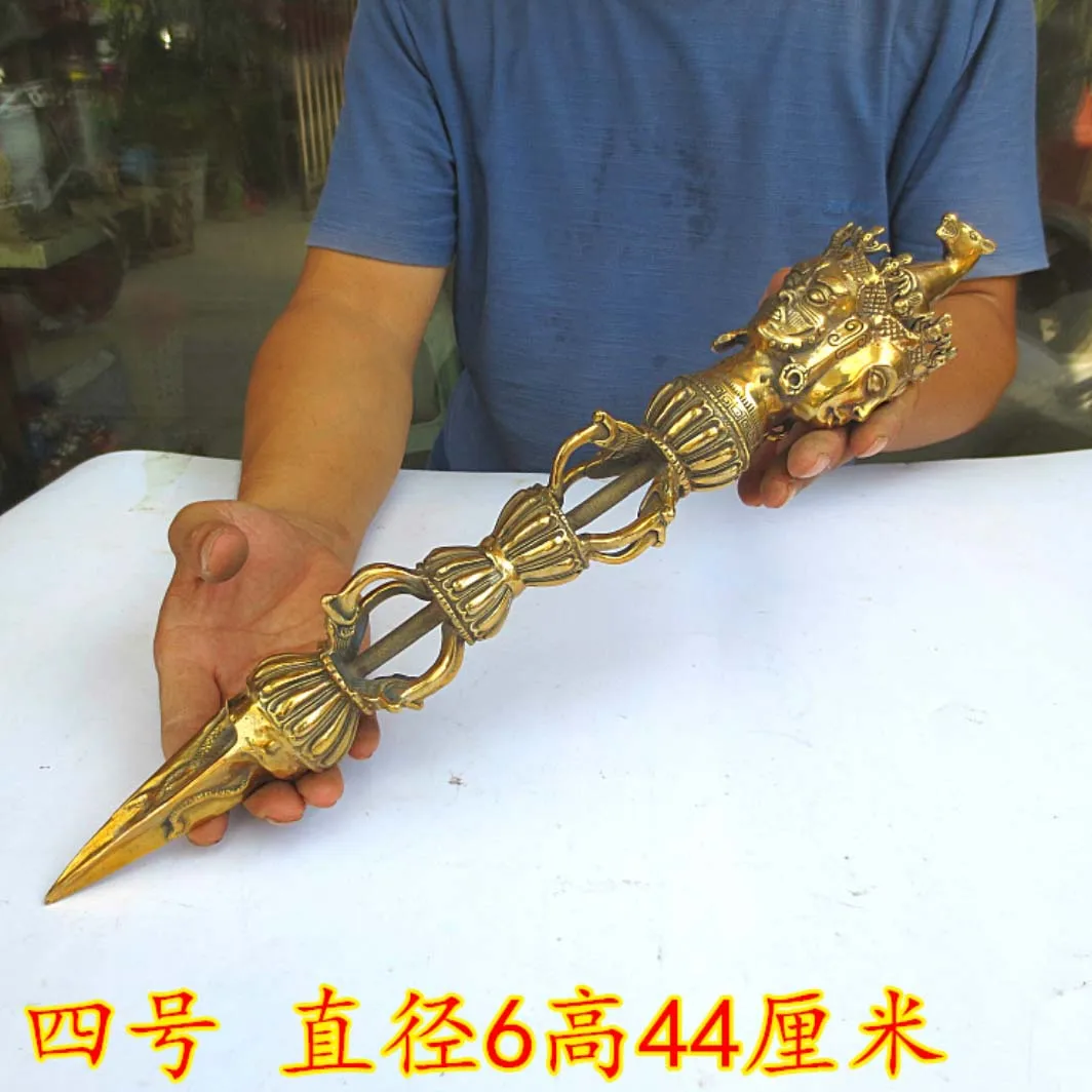 

44cm the weapon symbolizing power of wisdom Buddhist Talisman Tibetan Buddhism Hayagriva Kong Kim Vajra sceptre figure statue