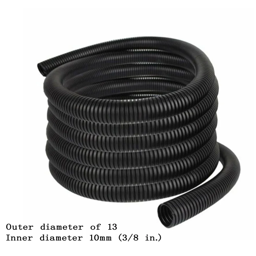 

Durable High Quality Wire Loom Tubing Sleeve Split Tools Tube Wear-Resistant 1/4" Wiring 3/8" Black Color Home