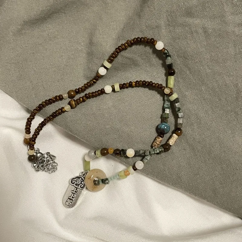 Draweye ожерелья из натуральных камней для женщин Y2k винтажные ювелирные изделия с