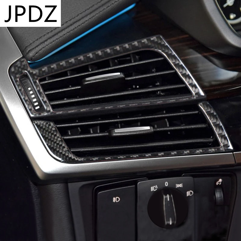 

Accessories For BMW X5 X6 E70 E71 F15 F16 Carbon fiber Car Console Air Outlet Conditioning Vent Decorative Cover Trim sticker