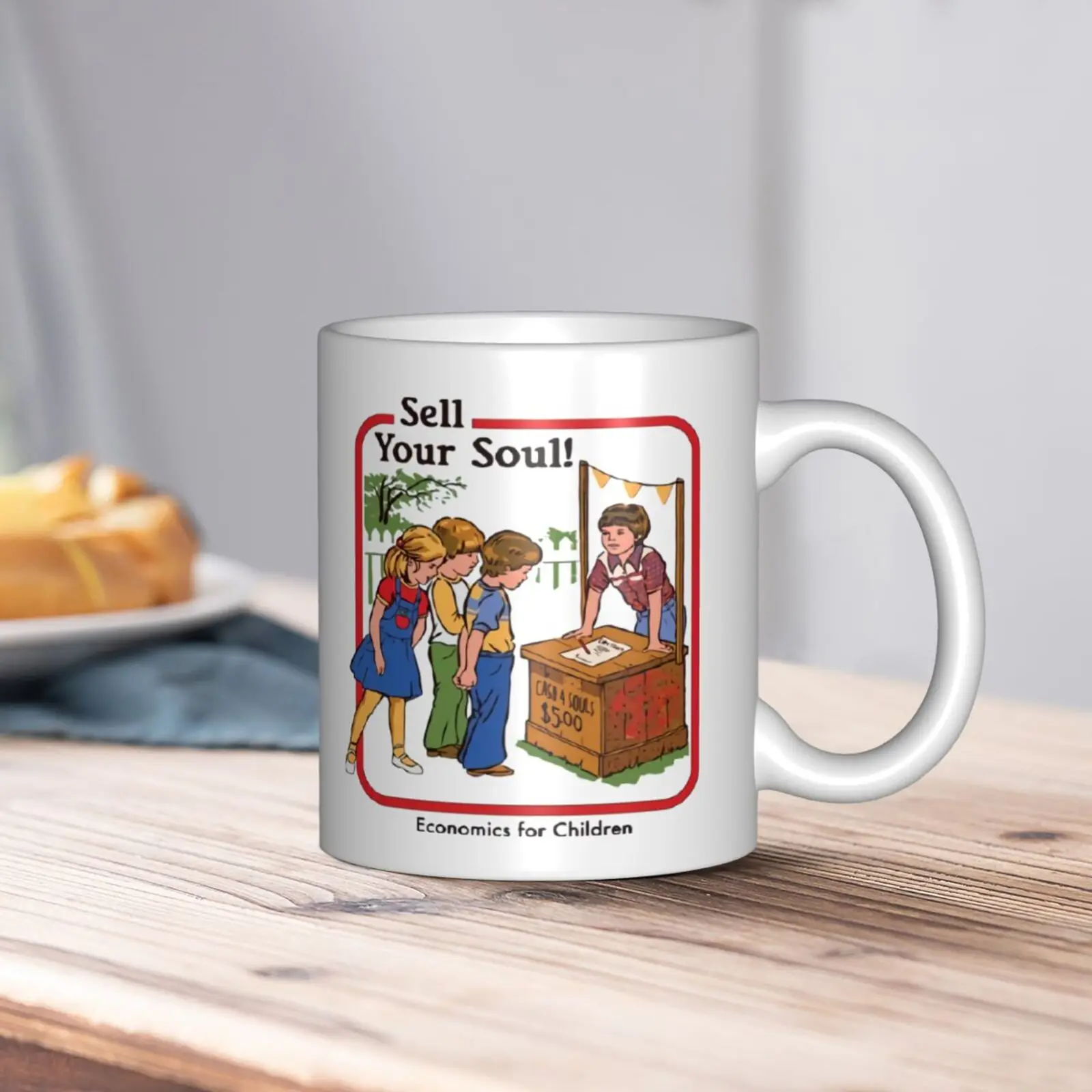 Sell Your Soul Raglan Gothic Coffee Cup Services Mugs Cups Tea Set Customizable Ceramic Mug Personalized |