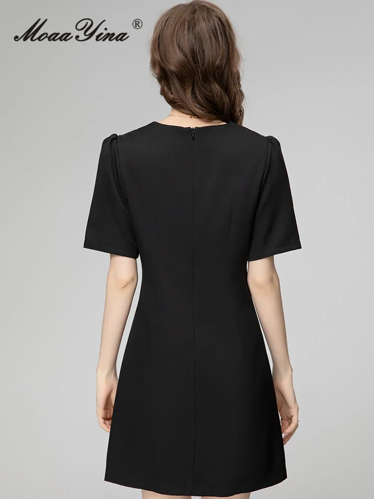 MoaaYina весеннее модное дизайнерское красное винтажное вечерние платье для женщин