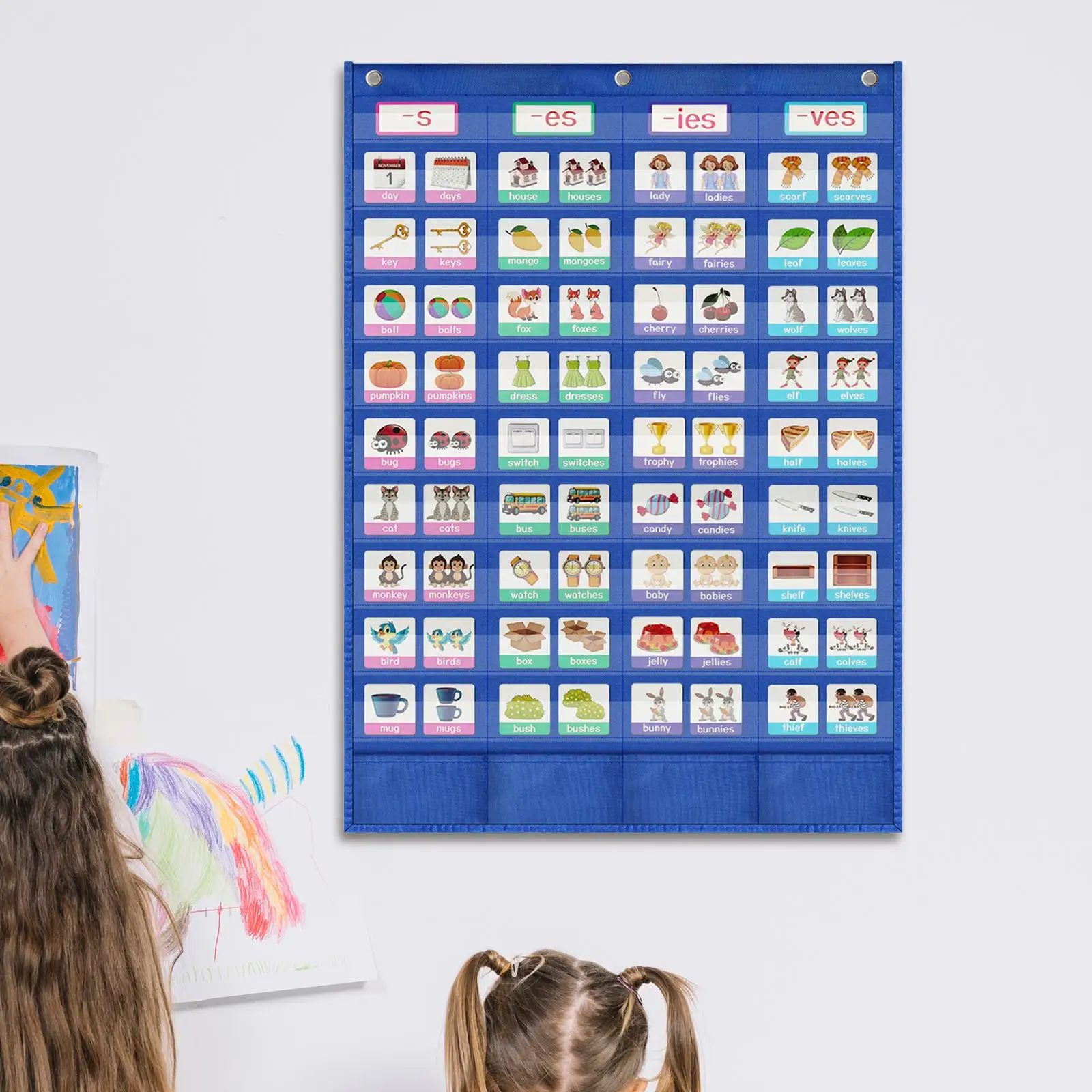 Карманная диаграмма для развития когнитивных способностей с 88 картами детских