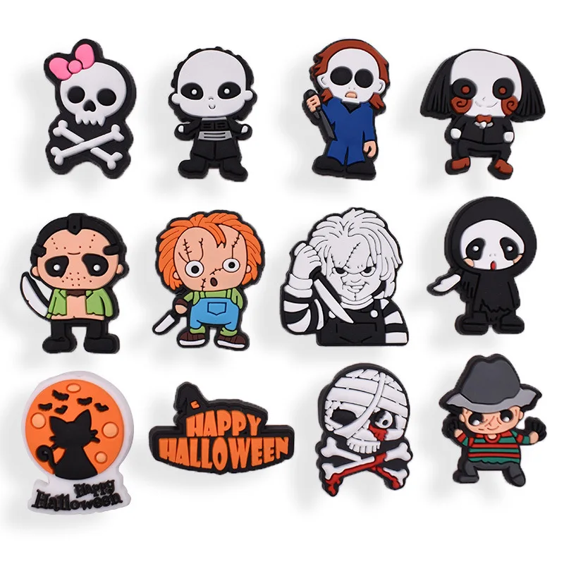 

1Pcs Halloween Shoe Charms Accessories Fits for Crocs Boys Girls Kids Women Teens Christmas Gifts Birthday Party Favors