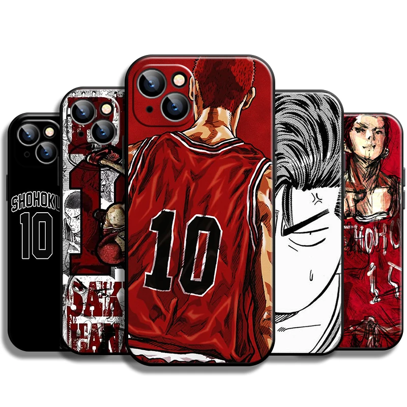 

SLAM DUNK Sakuragi Hanamichi For Apple iPhone 13 12 11 Pro Max 12 13 Mini X XR XS Max SE 6 6S 7 8 Plus Phone Case Black Carcasa