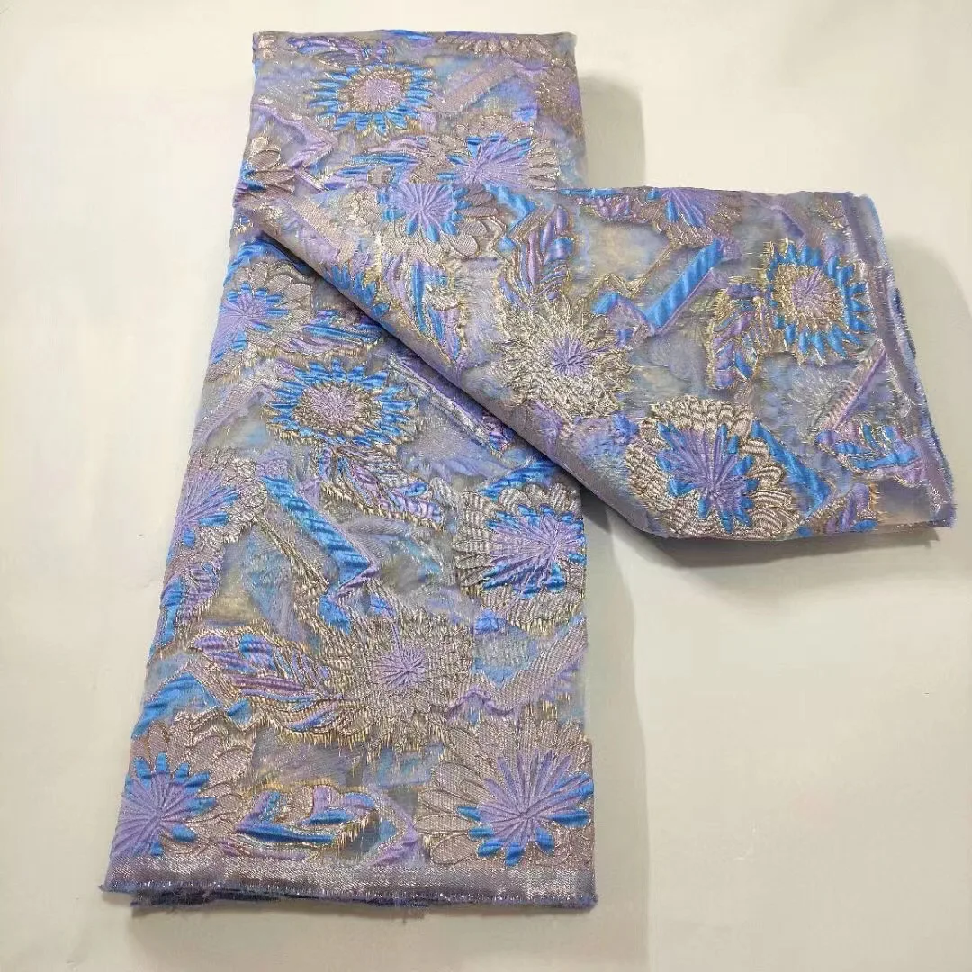 

Высококачественный новый дизайн, Золотое кружево из органзы 2022, нигерийский жаккардовый парчовый материал для африканской детской вышивки