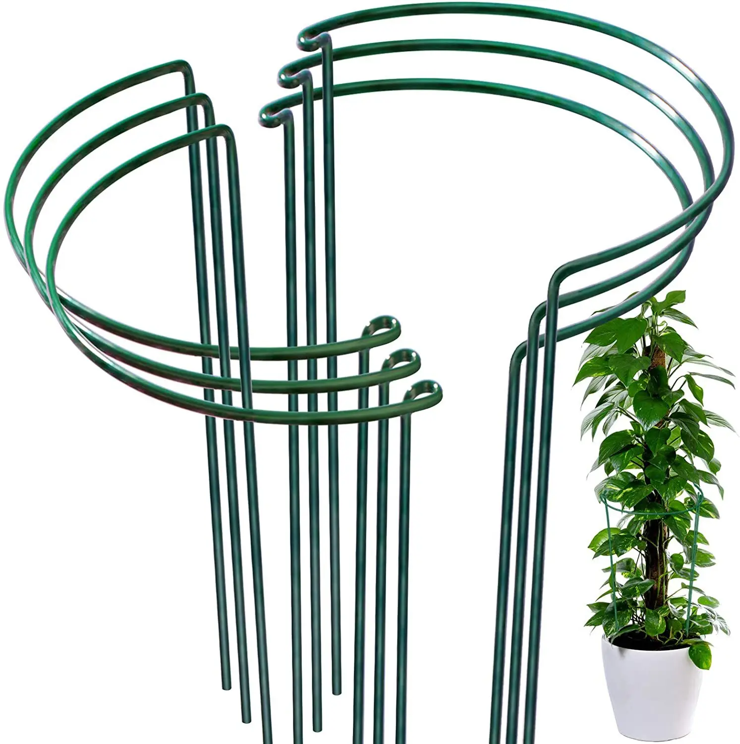 

1/6/10 pcs Plant Holder Ring Cage Metal Garden Plant Stake Plant for Peony Tomato Vegetable Rose Flowers Vine Gardening Tools