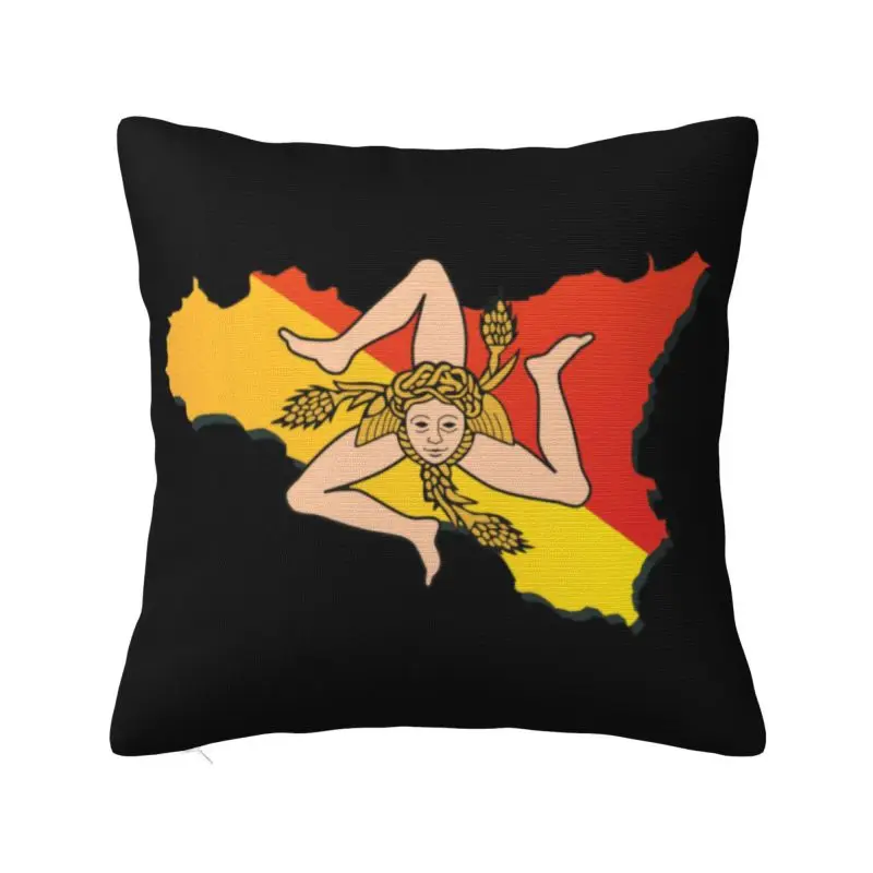 Подушка в виде флага Сицилии 40x40 см