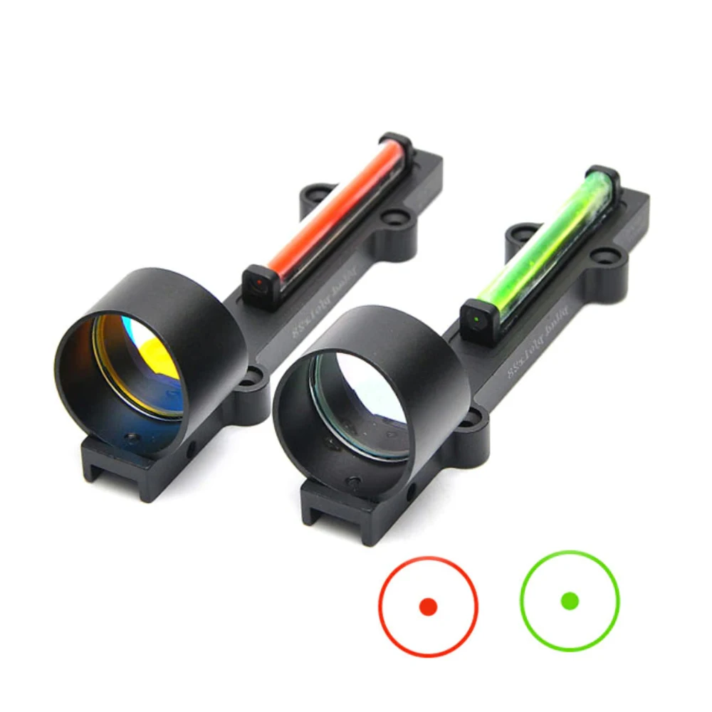 

Hunting Scopes Lightweight Fiber Sight 1x28 Red Dot Sight Scope Red and Green Fiber Fit Shotguns Rib Rail Hunting Shooting