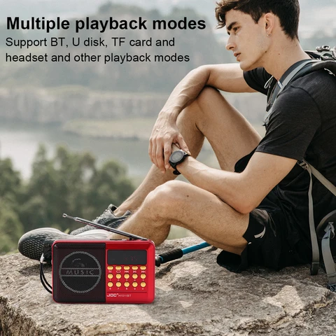 Портативное FM-радио, перезаряжаемый радиоприемник BT 5.4, динамик со светодиодным дисплеем, карманное радио для дома, путешествий, подарки для пожилых людей, пожилых людей