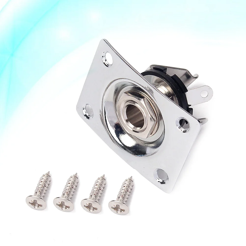 Guitar Jack Plate Plug Input Electric Bass Guitars Screw Gearsocket Output Pickups Endpin Acoustic Parts Wireless