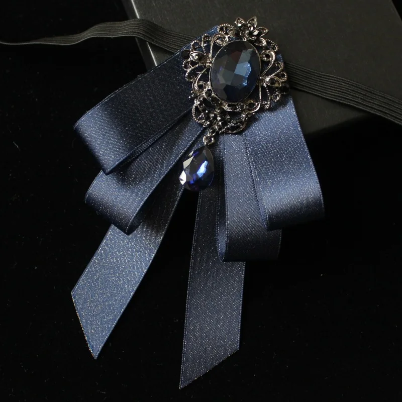 

New Men's BowTie Suit Shirt Gentleman Host Women's Dress Bow Brooches Korean British Business Banquet Bowtie Wedding Accessories