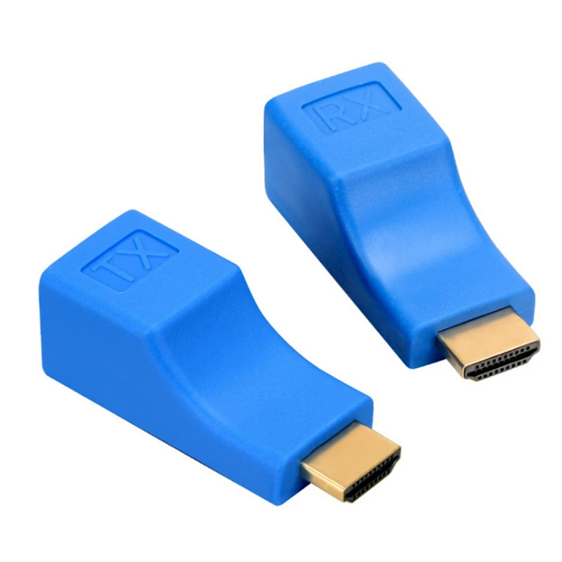 1 пара RJ45 4K HDMI-совместимый удлинитель до 30 м по CAT5e Cat6 сетевой Ethernet LAN для HDTV HDPC DVD PS3