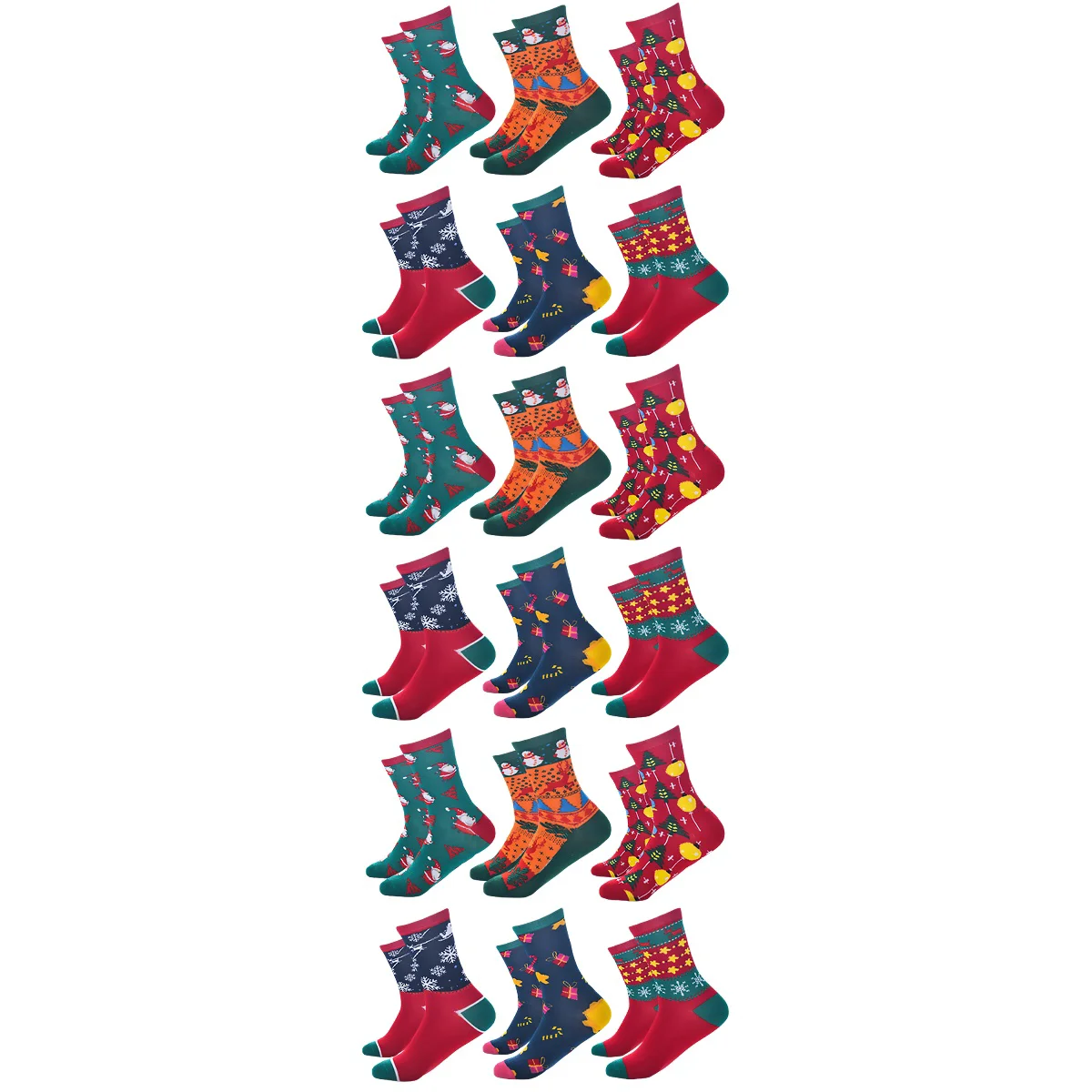 

18 пар очаровательных Хлопковых Носков для взрослых теплые Мультяшные носки рождественские носки