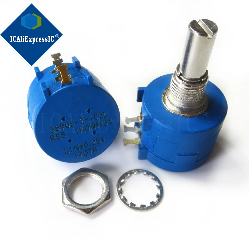 Прецизионный многооборотный потенциометр 3590S-2-102L 1K 1 шт.