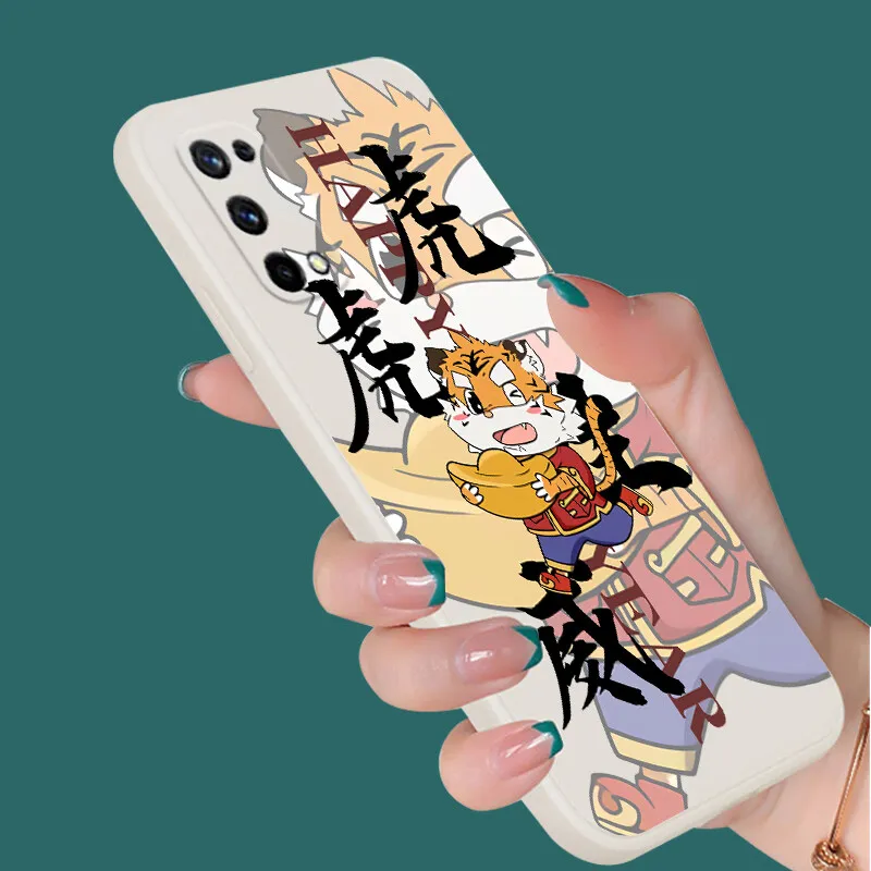 

NOHON Phone Case For OPPO REALME 5 6 7 7i 8 8i 5G C2 C11 C12 C15 C20 C21 GT X XT V11 V15 V7 V50 NARZO 50 Little tiger Cover