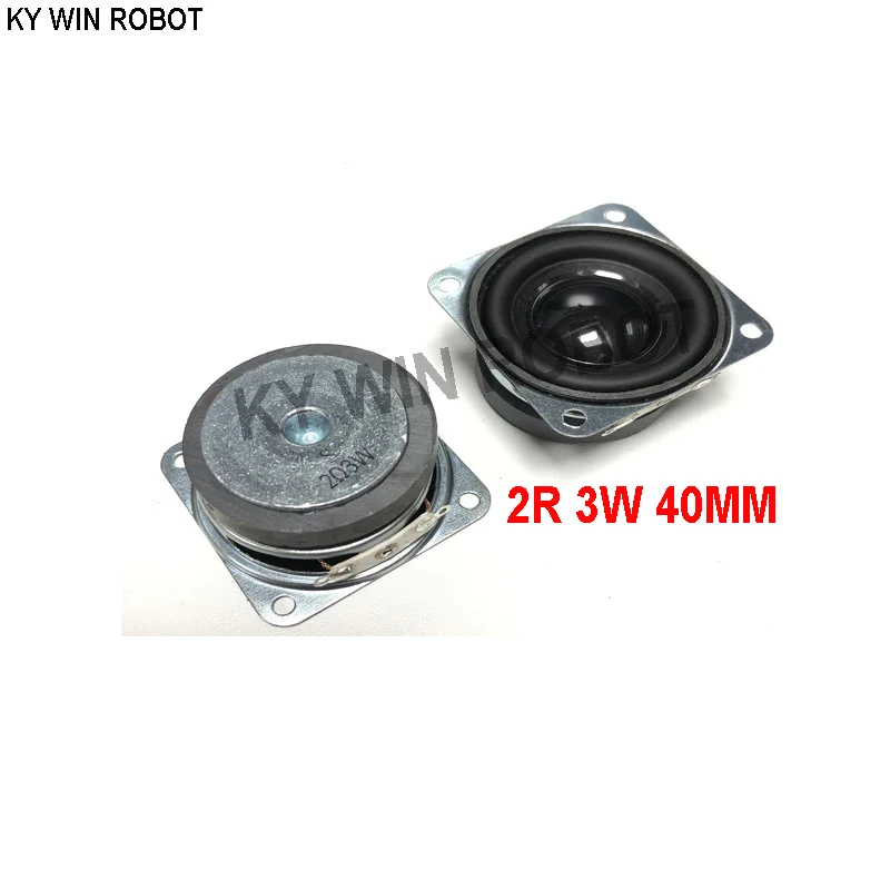 

2pcs/lot New Magnetic Paper Cap Cone speaker 2 ohms 3 watt 3W 2R speaker Diameter 40MM 4CM thickness 21.5MM