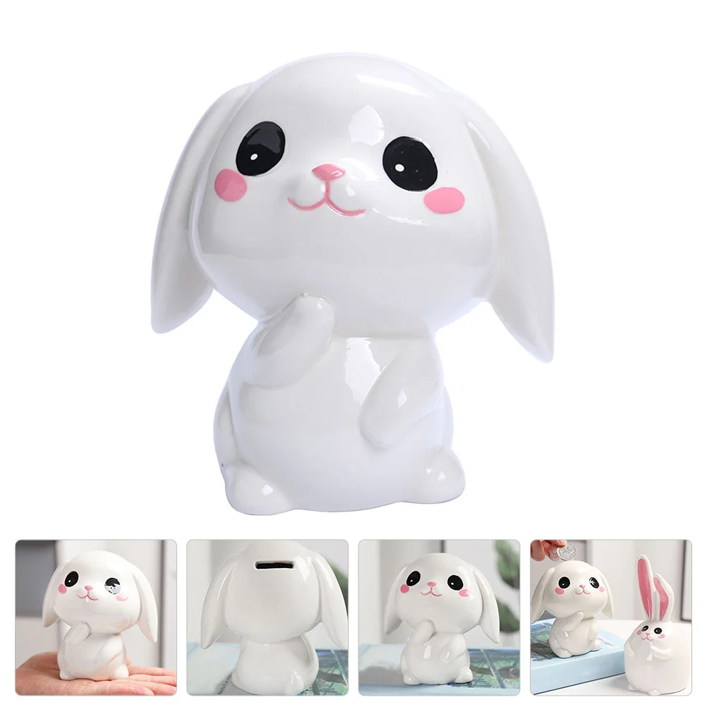

Bank Coin Saving Money Piggy Rabbit Bunny Kids Banks Jar Box Cute Desktop Children Animal Container Toys Kid Figurines Easter