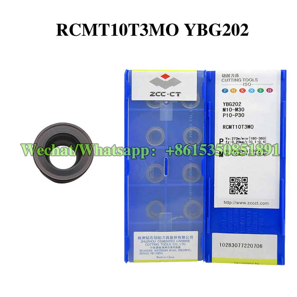 

ZCC CT RCMT10T3MO YBG202 YBC252 YBD102 YBC251 Оригинальные твердосплавные лезвия с ЧПУ