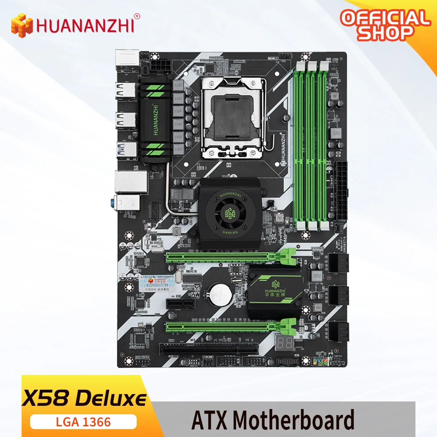 Материнская плата HUANANZHI X58 Deluxe LGA 1366 | AliExpress
