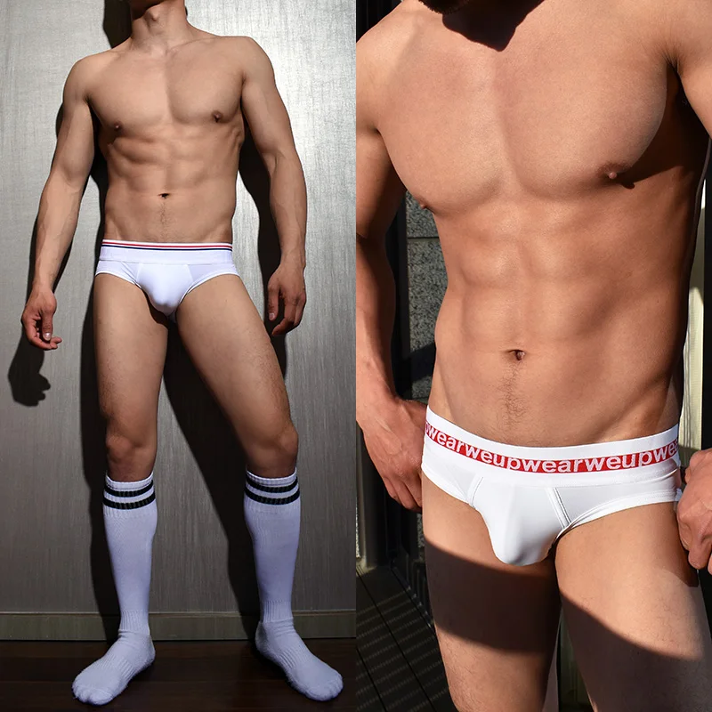 2PCS/Lot Summer Low Waist Sexy Cool and Silky Thin Men's Underwear Briefs Shorts Gay U Convex Design Online Store Free Shipping