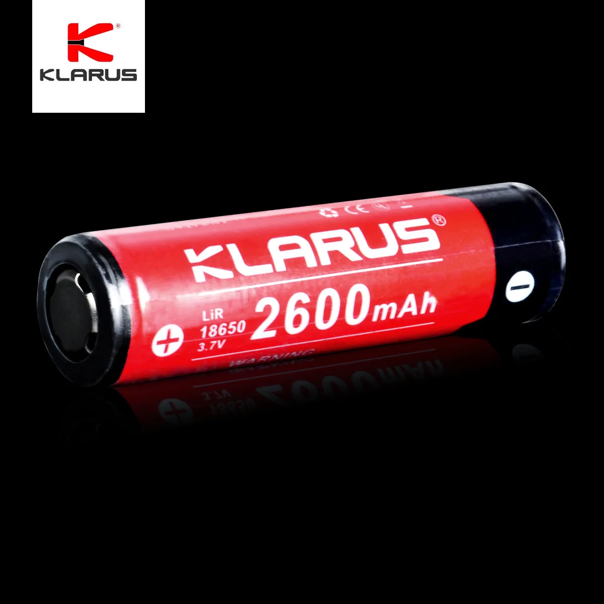 

Klarus Original 18650 2600mAh Rechargeable Universal Flashlight Battery, Short Circuit Protection, Protective Circuit