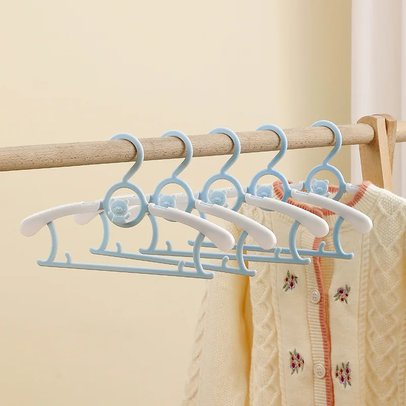 Я ЗНАЮ гибкую 10 шт. пластиковая вешалка для детской одежды с медведем