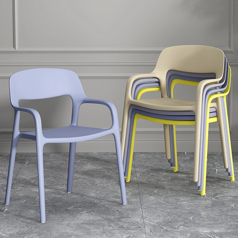 

Patio Designer Plastic Dining Chairs Comfortable Salon Styling Lounge Chair Armchair Mobiliario De Biblioteca Minimalist