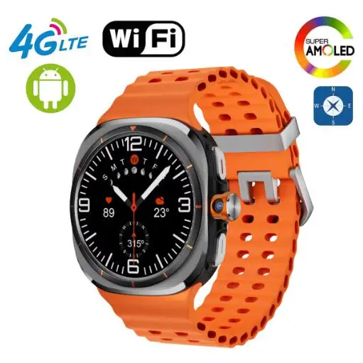 Watch 7 Ultra Smart Android 8.1 OS Smartwatch GPS WIFI Поворотная камера 800 Вт 4G глобальный вызов Amoled