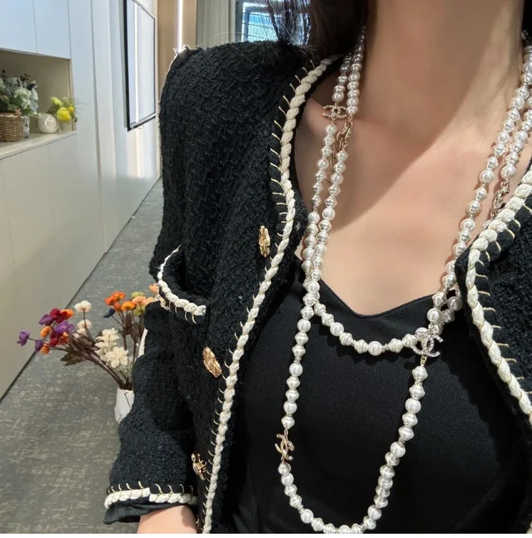 Chanel для женщин ожерелье темпераментная цепочка до ключиц ювелирные изделия на