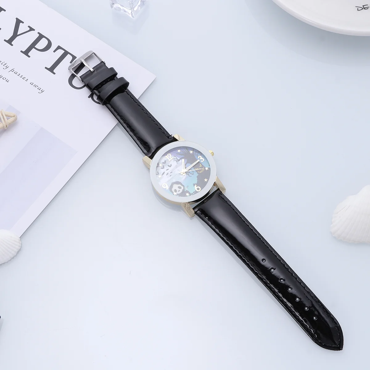 Уникальные модные цифровые часы Miss Тыква Замок ведьмы Кварцевые унисекс для