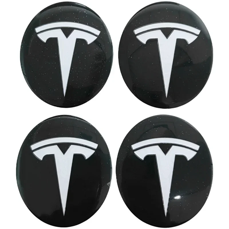 

4 шт., 56 мм, 65 мм, центральные колпаки ступицы колес автомобиля, наклейки с эмблемой для Tesla Model 3 Y S X Roadster P75D P85D P90D P100D, автоаксессуары