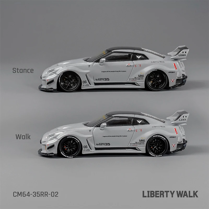 Литой под давлением масштаб 1:64 Nissan Lbwk Gtr R35 RR имитация сплава статическая модель