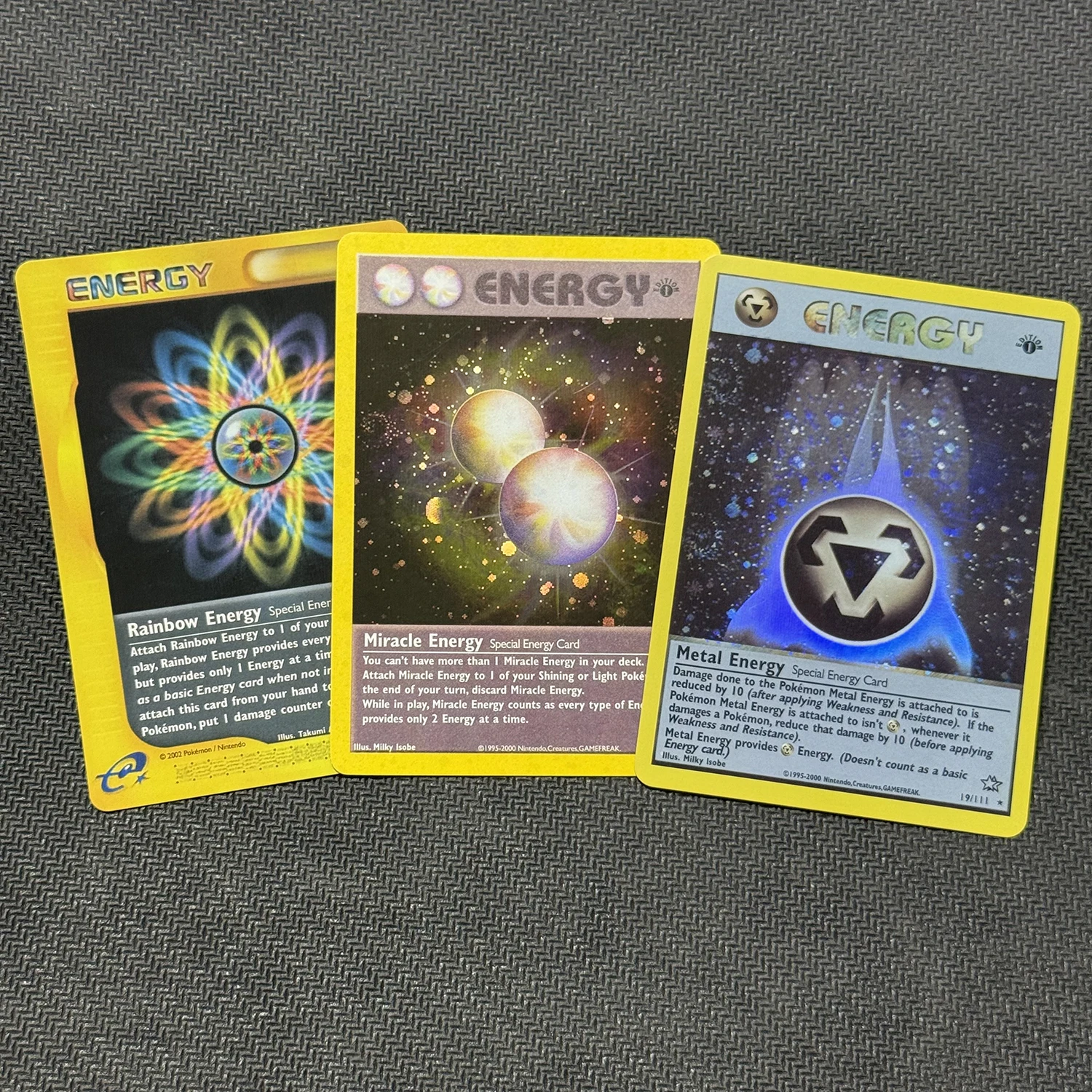 Коллекционные карты PTCG: Энергетические карты (Двойная бесцветная энергия, Тьма, Вода, Психическая, Радужная, Металлическая) — Боевые карты, игрушки, подарки (art.: 3920da0623940) - 3920da0623940