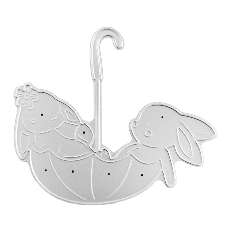

Umbrella Bunny Metal Cutting Dies Stencil Scrapbooking DIY Album Stamp Paper Card Embossing Decoration