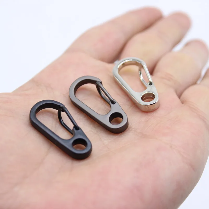 

10 шт. 3 см мини Пружинные застежки EDC брелок тактические крючки для бутылок для кемпинга карабины из Паракорда