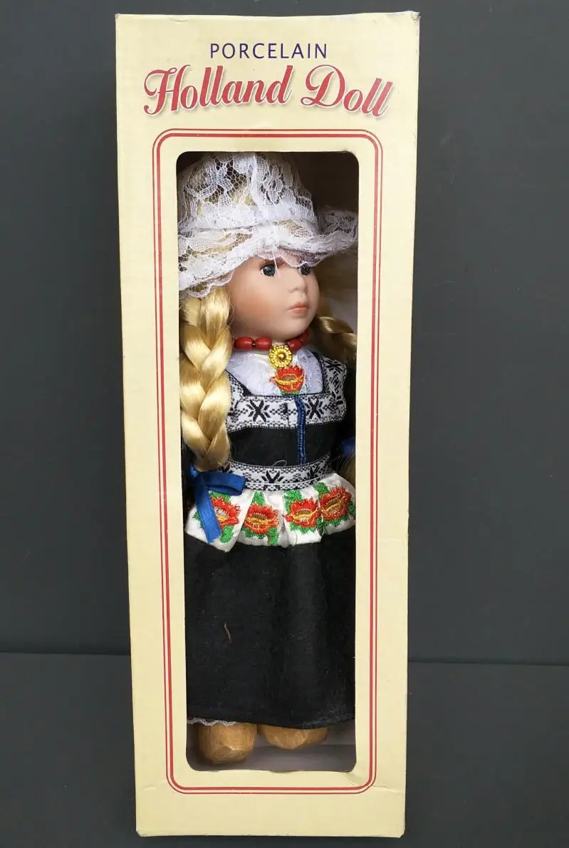 Большая винтажная Ретро фарфоровая кукла Голландия дворец девочка украшение для