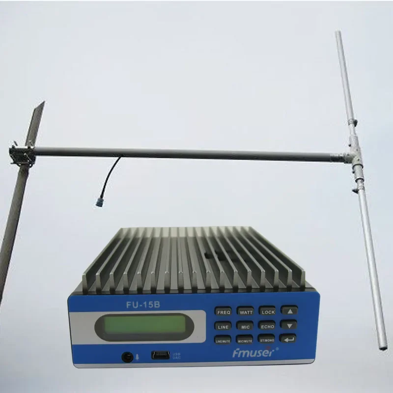 

CZE-15B CZH-15B FU-15B 15W 15watts Transmitter FM Radio Broadcast 87MHz-108MHz+ DP100 Dipole Antenna + Power+ Cable