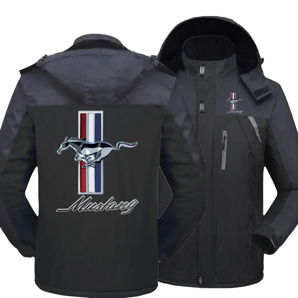 2025 новые зимние модные мужские флисовые водонепроницаемые куртки с логотипом