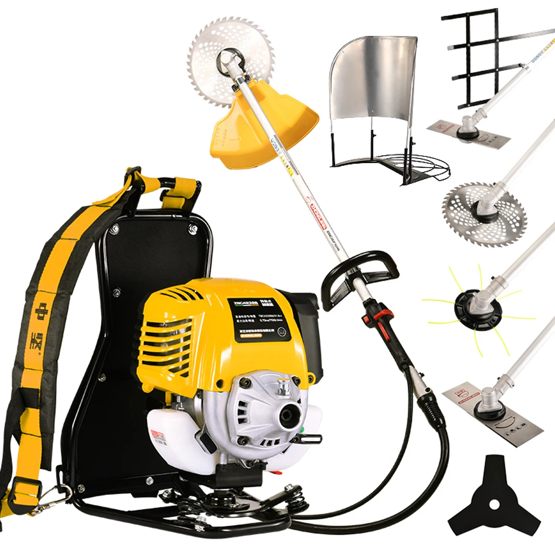 

Lawn Mower Four-stroke Weeding Machine Knapsack Gasoline Household Agricultural Wasteland Ditch Hit Grass Loose Soil Weeder