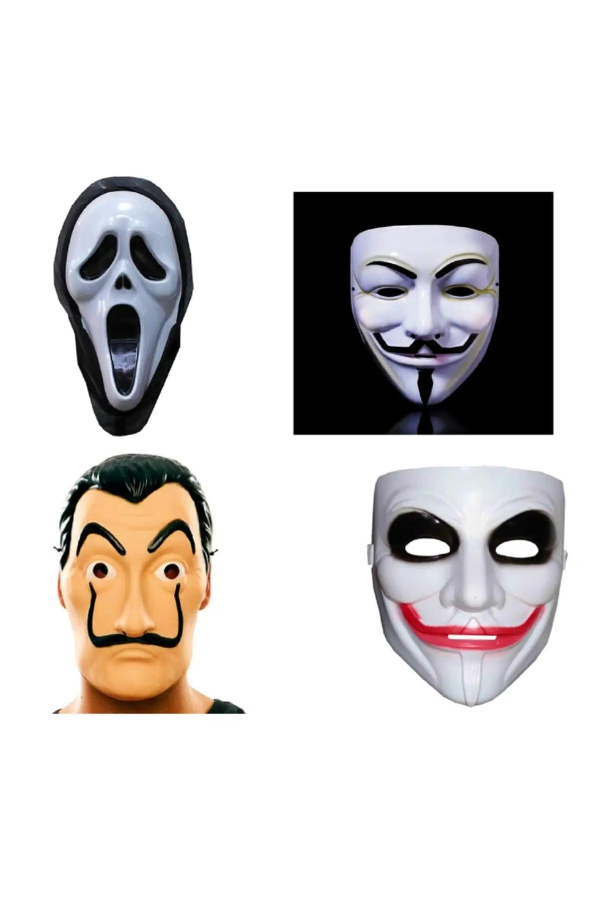 

4 крика Vandetta La Casa De Papel And Joker Mask вечерние Christmas