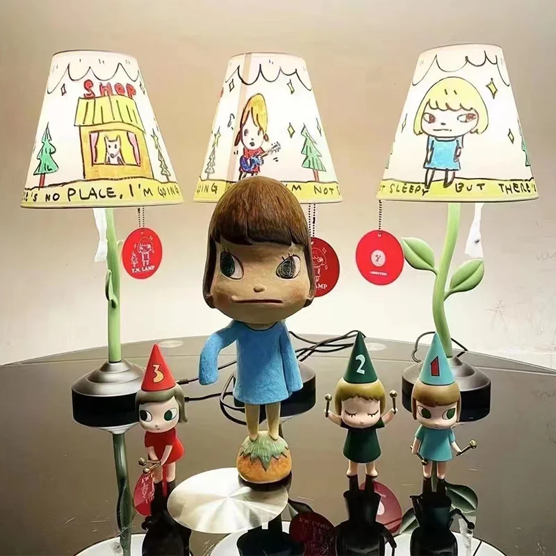 

Yoshitomo Nara Designer Toy Anime Action Figure Limited Style Art Desk Lamp Decoration Home Table Lamp Model Gift Collectible