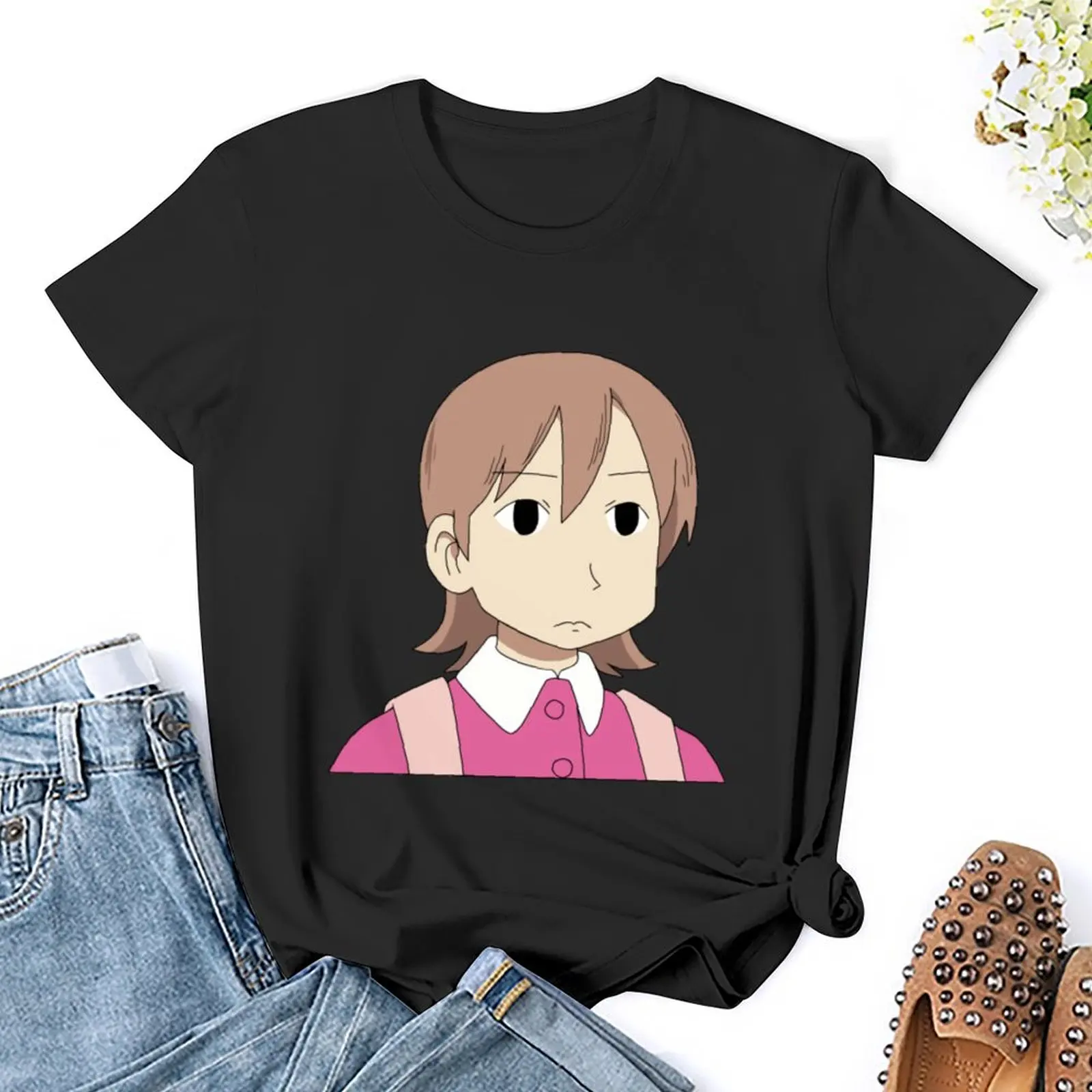 Футболка Nichijou | Aioi Yuuko летняя одежда рубашки футболки с графическим рисунком