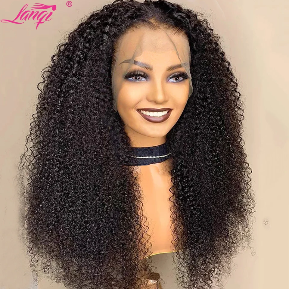 Kinky Curly Human Hair Wigs Brazilian Glueless 13x4 Lace Front Wig On Sale Clearance Sale HD Curly Lace Frontal Wigs For Women
