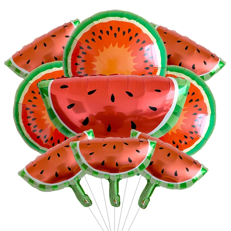

1 комплект, фольгированные гелиевые шары в виде арбуза