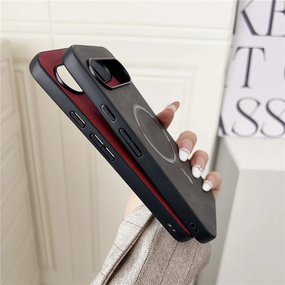 Кожаный чехол с беспроводной зарядкой для Google Pixel 9 8A 7A 8 7 Pro XL матовый магнитный