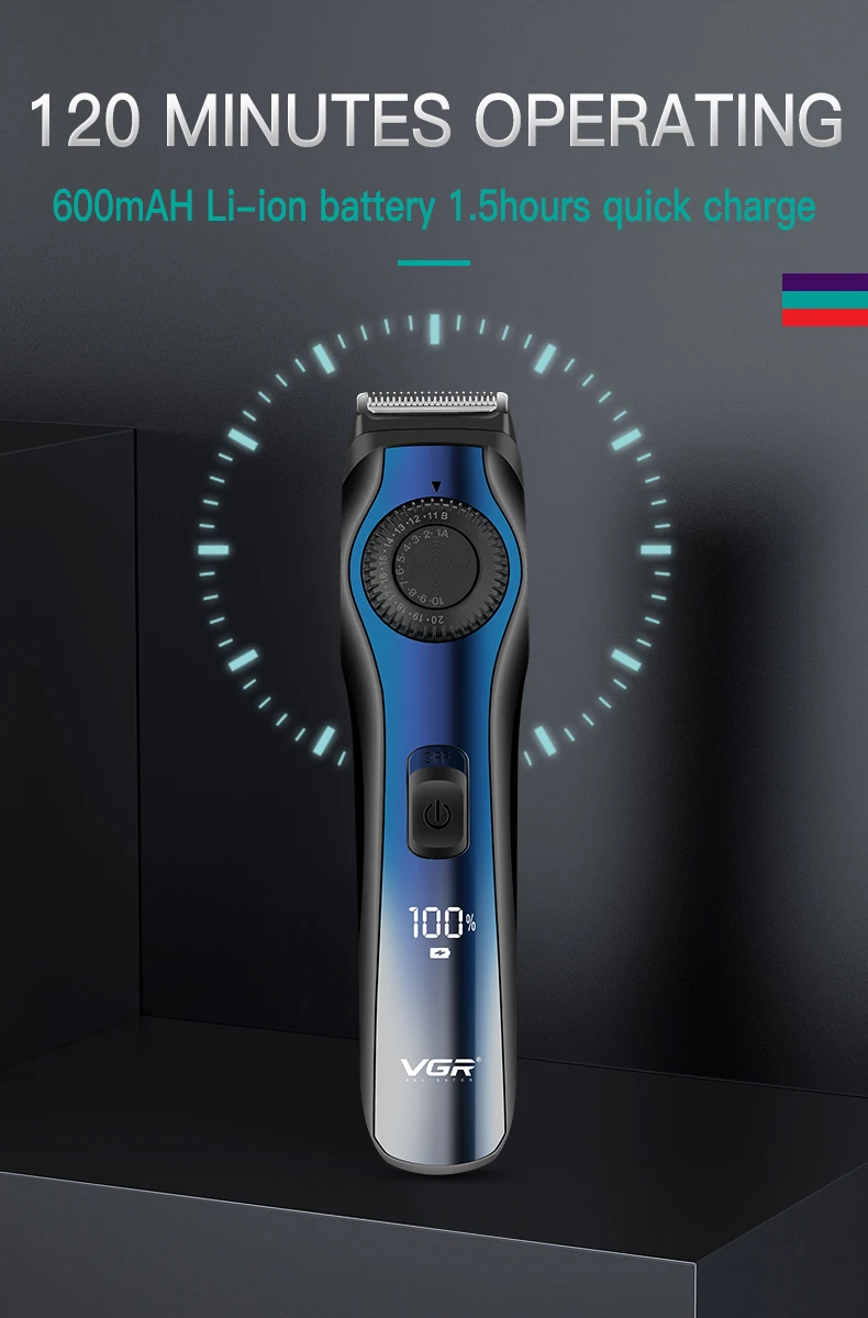 

Home appliance Professional Digital LCD Display Adjustable Beard Trimmer For Men Rechargeable Hair Trimmer 1-20mm Electric Hair