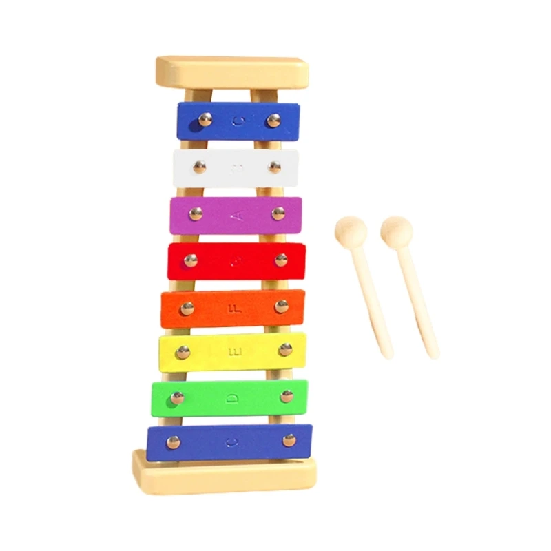

Handheld 8-tone Harp Orff Toy for Kid Birthday Party Instrument Rainbow Toy N1HB