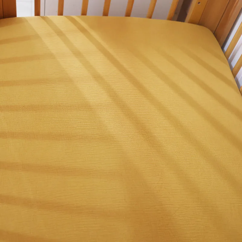 

Простыня хлопковая для новорожденных, дышащее Двухслойное постельное белье для детской кроватки, наматрасник